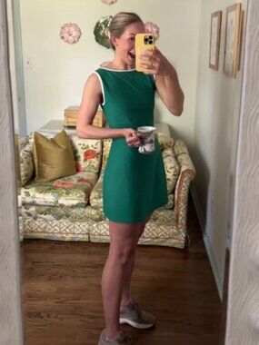 Abercrombie YPB SculptLUX Athletic Dress Green